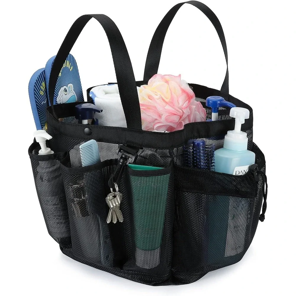 Large Mesh Shower Caddy Portable Travel College Dorm Organizer Storage Basket